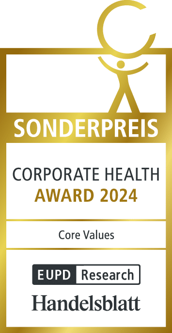 Siegel: Sonderpreis Core Values des Corporate Health Awards